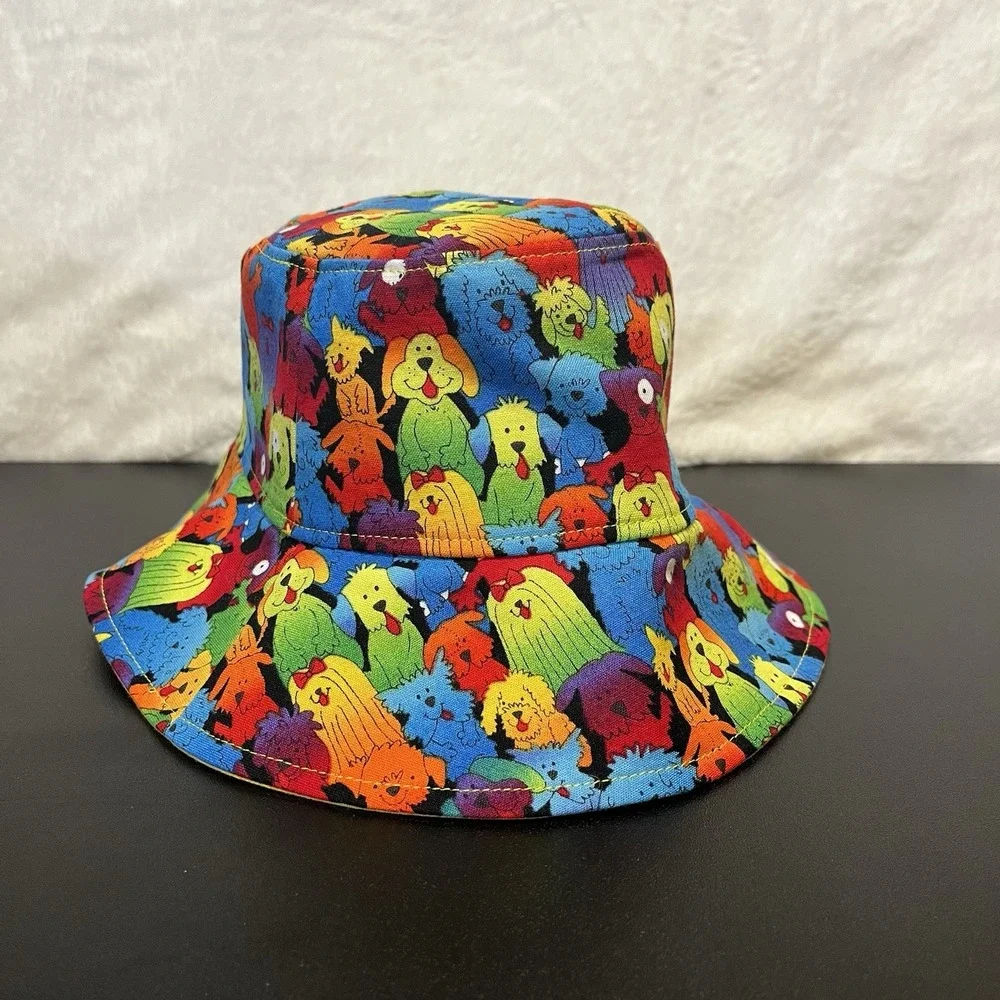 Bucket Hat DOGS Boys Girls Baby Kids Colorful JANET LAYNE Designs Sun Protection